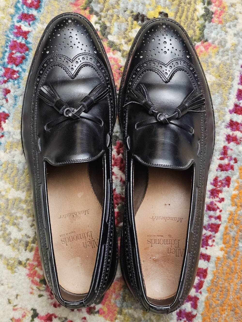 Allen Edmonds Manchester Shoes Mens Size 9 1/2 D Tassel Loafers Dress Shoes - Picture 12 of 14